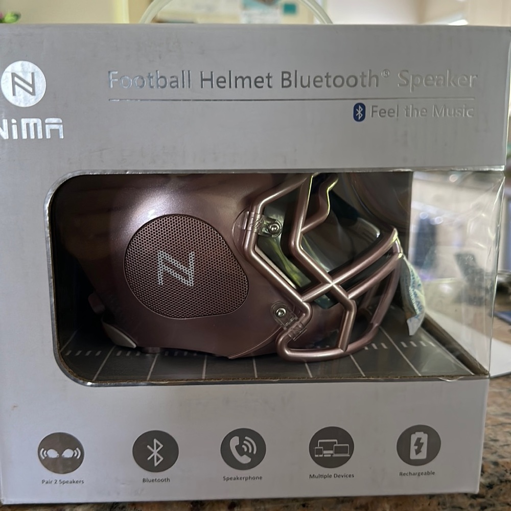 Nima football helmet Bluetooth speaker